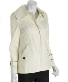 Soia & Kyo off white tonal pattern cotton Audrina short jacket