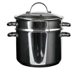 NEW 7.5lt Pasta Cooker Set Pot Strainer Stainless Steel  