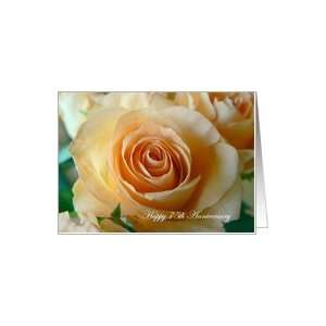  75th Wedding Anniversary Rose Bouquet Card Health 