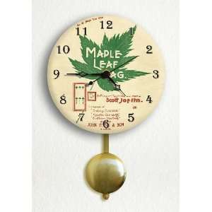 Maple Leaf Rag Scott Joplin Sheet Music Cover 6 Pendulum Wall Clock 