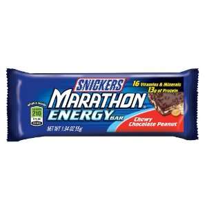 Snickers Marathon Chewy Peanut Nutrition Bar, 12 Count Bar (Pack of 12 