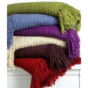  Martha Stewart Textured Yarn 50 x 60 Throw Purple