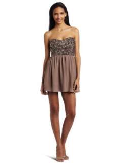  Parker Womens Beaded Cluster Strapless Dress: Clothing