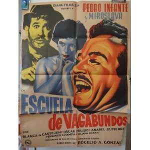  Original Mexican Movie Poster Escuela De Vagabundos Pedro 