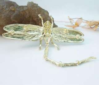 Dragonfly Insect Brooch Pin Pink Swarovski Crystal  