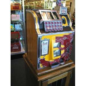  Mills Five Cent Lions Head Slot Machine: Toys & Games