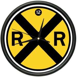 RAILROAD Wall Clock sign crossing xing model track rr  