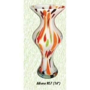  Athena Vase Hand Blown Modern Glass Vase: Home & Kitchen