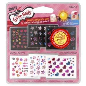  Fingrs Girlie Nails Nail Art, Color Changing, 6 ct 