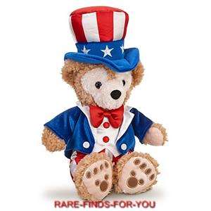 Duffy the Disney Bear Patriotic USA Uncle Sam 12 H Disney Park 