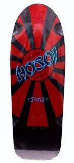 Old School Sims Hosoi Rising Sun Skateboard Deck Black  