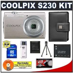 Nikon Coolpix S230 10 Megapixel Digital Camera (Warm Silver) with 3x 