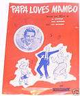 papa loves mambo perry como 1954 sheet music see expedited