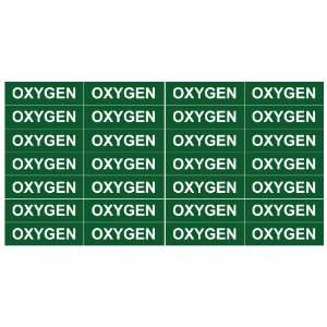 OXYGEN ____Gas Pipe Tubing Labels__ 3/8 Height 