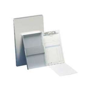   paper up to 1/2 thick. Hinged writing plate conceals documents and