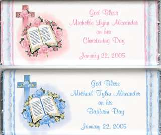18 BABYS CHRISTENING OR BAPTISM CANDY WRAPPERS  