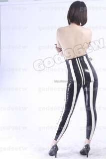 100% Latex Rubber Gummi Pants Jeans Trousers With Trim Catsuit Wear 