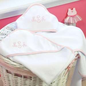  Personalized 2 pc. Hooded Baby Girl Towels   Monogram 