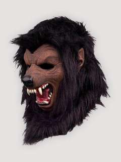 Specter Werewolf Halloween Costume Latex Fur Mask Scary Silver Black 