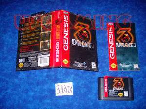 TESTED Sega Genesis Game MORTAL KOMBAT 3 III   COMPLETE 031719209446 