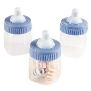  Pastel Blue Baby Bottle Containers (1 dz): Health 
