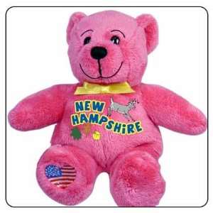   : New Hampshire Symbolz Plush Pink Bear Stuffed Animal: Toys & Games