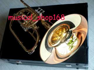 Professional silver nickel marching mellophone horn new with case 