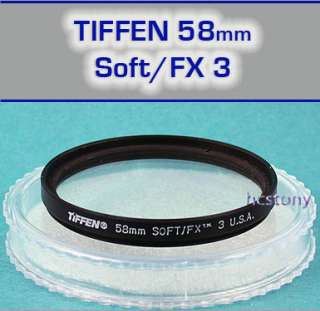 TIFFEN 58mm Glass Soft/FX 3 Filter w/Case