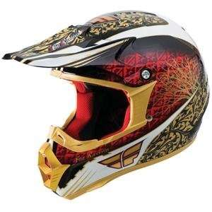  Fly Racing Platinum LX Relic Helmet   Large/Gold/Red 