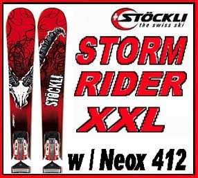08 09 Stockli Stormrider XXL Skis 162cm w/412 NEW   