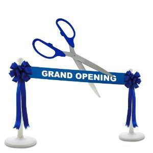  Ribbon Cutting Scissors with 5 Yards of 6 Blue Grand Opening Ribbon 