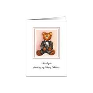  Teddy Bear Thank You Ring Bearer Card Health & Personal 