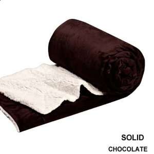  Twin Blanket Sumptuously Soft Plush Chocolate Sherpa Blankets 