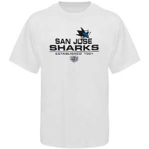  Old Time Hockey San Jose Sharks White Zeno T shirt Sports 