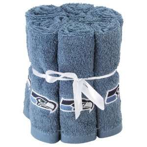  Seattle Seahawks Pacific Blue 6 Pack Team Washcloth Set 