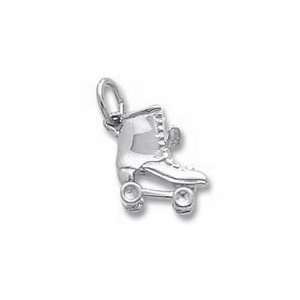  Roller Skate Charm   Sterling Silver Jewelry