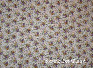 Purple Lilac Gold Floral Bouquet Curtain Valance NEW  