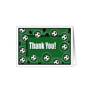  Thank you to Soccer Coach, Soccer Balls, Green, Black and 