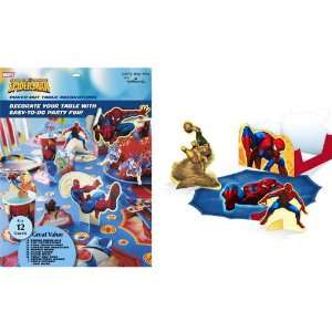  Spiderman Party Supplies Punch Out Table Decorating Kit 
