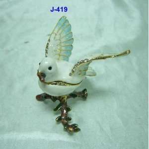  Bird Jewelry Trinket Box 2.5in H
