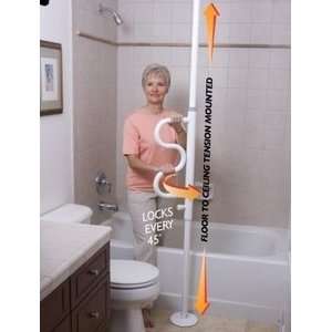  Security Pole and Curve Grab Bar   white   1100 W Stander 
