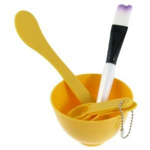   Yellow Plastic DIY Facial Mask Spoon Stick Appliances Beauty