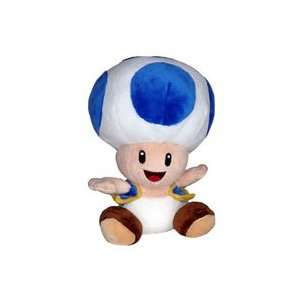 Super Mario Bros. Wii Plush   Blue Toad Toys & Games