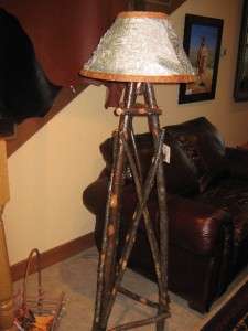   tall the base is 20. Great rustic look. Birch shade sold seperate