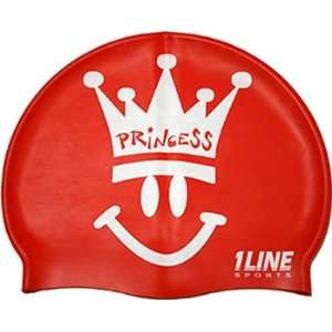  1Line Sports Happy Princess Silicone Swim Cap