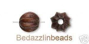 Dark Brown 10mm Swirl Round Wood Beads~Hand Carved  