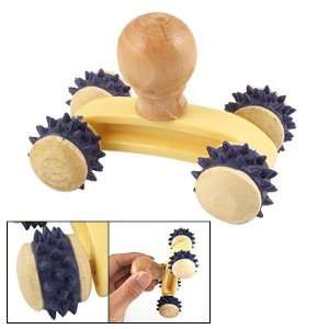   Coated Wooden Wheel Massage Roller Massager: Health & Personal Care