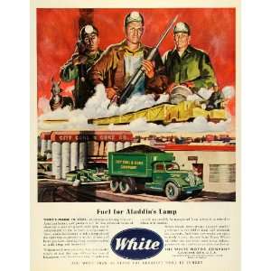  1945 Ad White Motor Miners City Coal & Coke Co Truck 