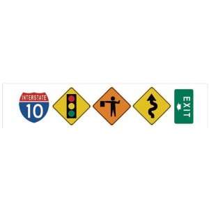  Traffic Signs Set 2 Peel and Stick Wall Mural