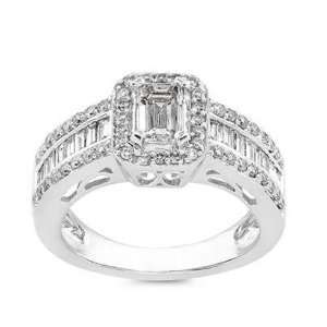  2.15 ct Emerald Cut Diamond Engagement Ring 14K Gold All 
